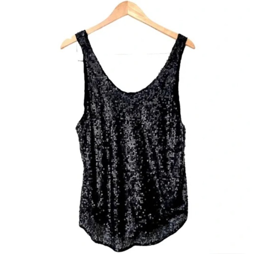 ARITZIA TALULA Women’s Black Sequin Tank Top